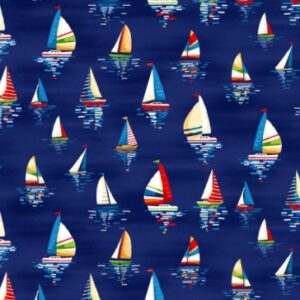 Beside the sea - Sailboats Dark Blue