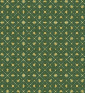 Gold metallic stars on green C101.3