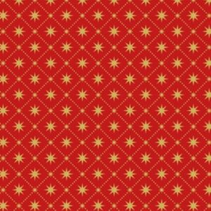 Gold metallic stars on red C101.2