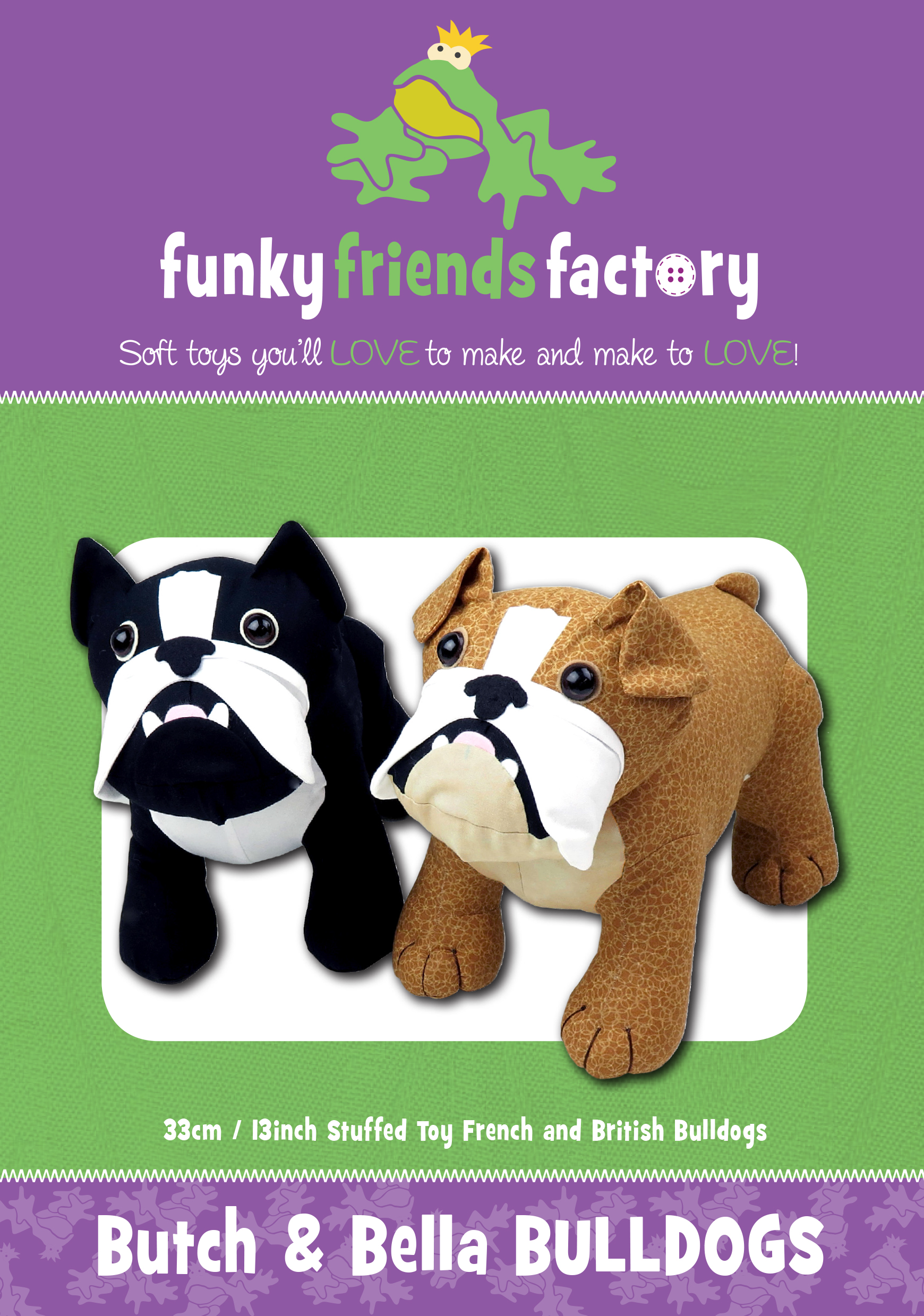Funky Friends - Butch and Bella the Bulldogs