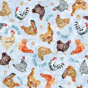 Town Fair Free Range by Michael Miller