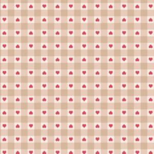 Heart Gingham Natural