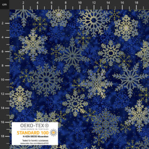 Twinkle - Dark Blue Large Snowflakes 4590-020