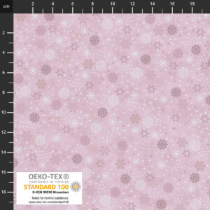 We Love Christmas - Light Pink Metallic Snowflakes 4591-426