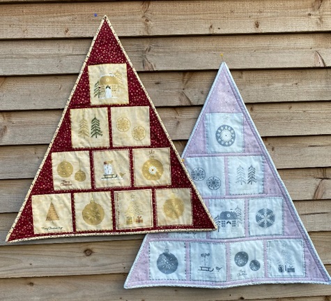 Christmas Wall Hanging - Pink and Silver