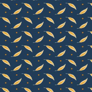 Indigo Cheddar Teal Leaf Indigo 2/1140B