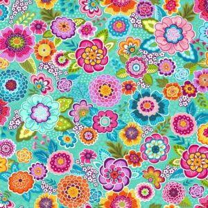 Revival Floral Bright Teal 056/T