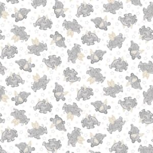 Moonlit Dreams - Elephants on White 8027-95