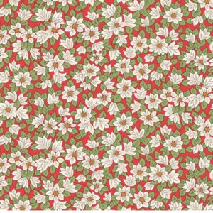 Liberty Festive Greetings Peaceful Poinsettias 434B