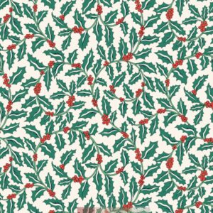 Liberty Festive Greetings Swirling Holly 432A