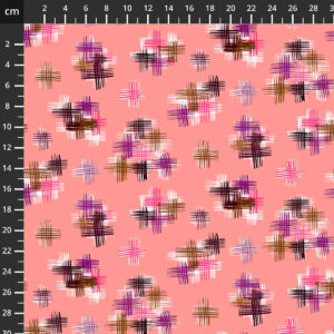 Painted Garden Coral Crosshatch 1101 437