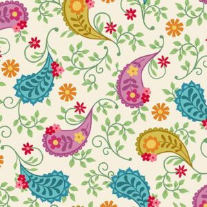 Whimsy Paisley Cream 1652L